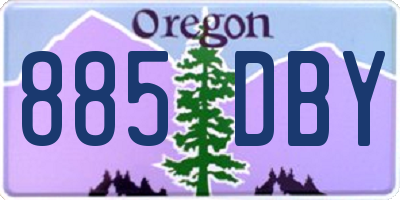 OR license plate 885DBY