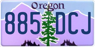OR license plate 885DCJ
