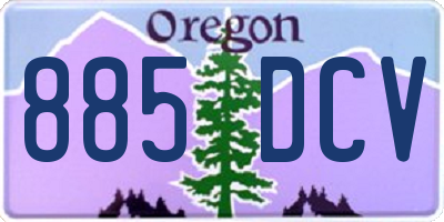 OR license plate 885DCV