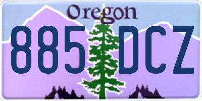 OR license plate 885DCZ