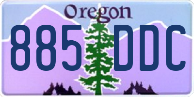 OR license plate 885DDC