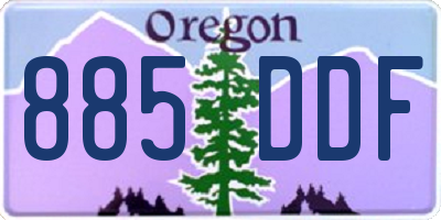 OR license plate 885DDF