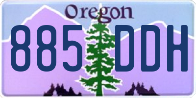 OR license plate 885DDH