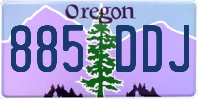 OR license plate 885DDJ