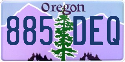 OR license plate 885DEQ