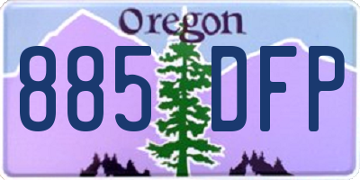 OR license plate 885DFP