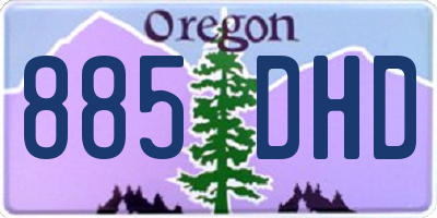 OR license plate 885DHD