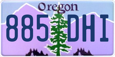 OR license plate 885DHI