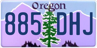 OR license plate 885DHJ