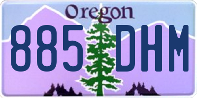 OR license plate 885DHM