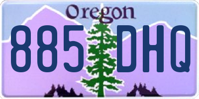 OR license plate 885DHQ