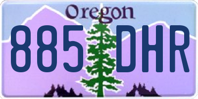 OR license plate 885DHR