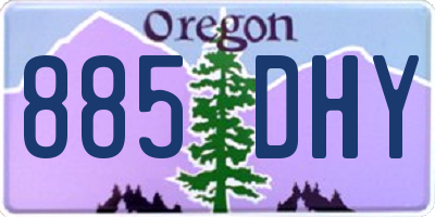 OR license plate 885DHY