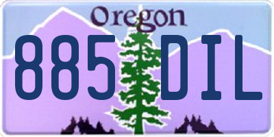 OR license plate 885DIL