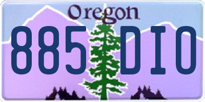OR license plate 885DIO