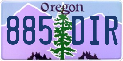 OR license plate 885DIR