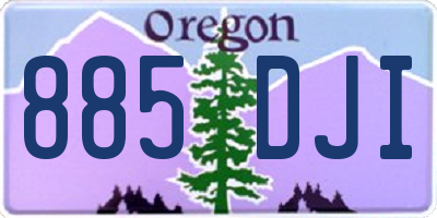 OR license plate 885DJI