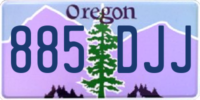 OR license plate 885DJJ