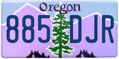 OR license plate 885DJR