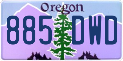 OR license plate 885DWD