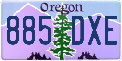 OR license plate 885DXE