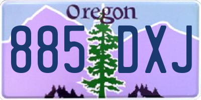 OR license plate 885DXJ