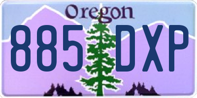 OR license plate 885DXP