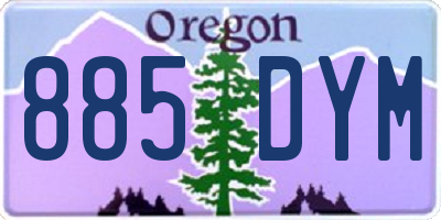 OR license plate 885DYM