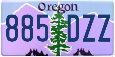 OR license plate 885DZZ