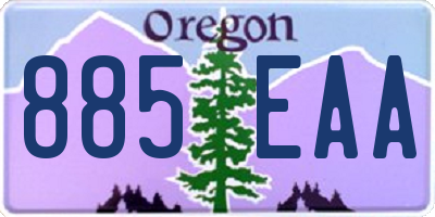 OR license plate 885EAA