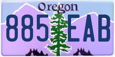 OR license plate 885EAB