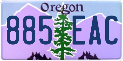 OR license plate 885EAC