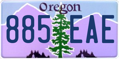 OR license plate 885EAE