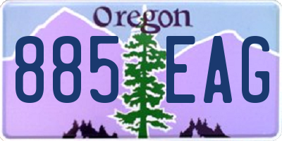 OR license plate 885EAG