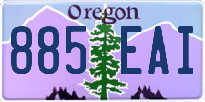 OR license plate 885EAI