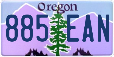 OR license plate 885EAN