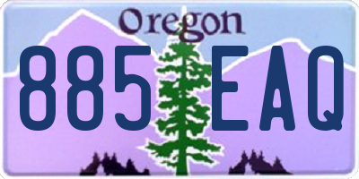 OR license plate 885EAQ