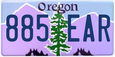OR license plate 885EAR