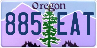 OR license plate 885EAT