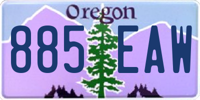OR license plate 885EAW