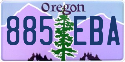 OR license plate 885EBA