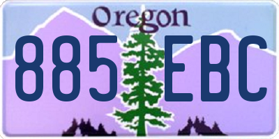 OR license plate 885EBC