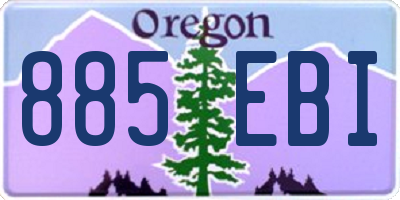 OR license plate 885EBI