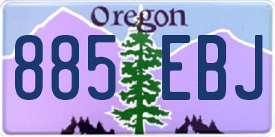 OR license plate 885EBJ