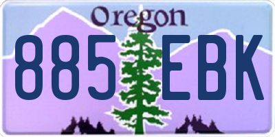 OR license plate 885EBK