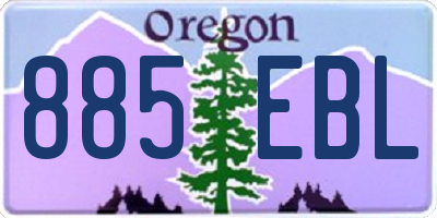 OR license plate 885EBL