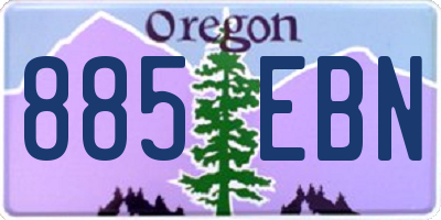 OR license plate 885EBN