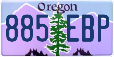 OR license plate 885EBP