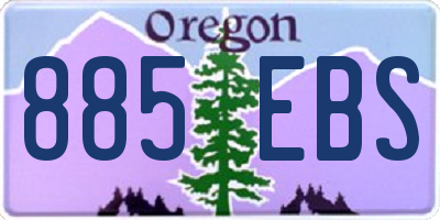 OR license plate 885EBS