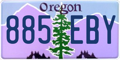OR license plate 885EBY